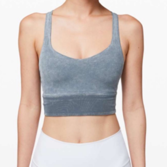 2019 Lululemon Free To Be Bra *Long Line Rib Snow Wash Size 8
